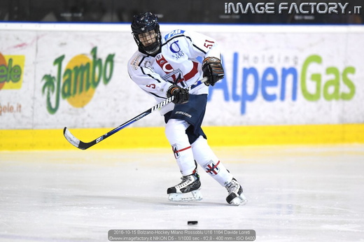 2016-10-15 Bolzano-Hockey Milano Rossoblu U16 1164 Davide Loreti